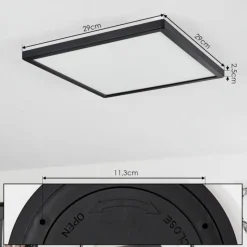 hofstein Plafonnier Folgares LED Noir, 1 lumière