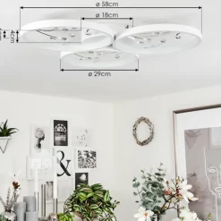 hofstein Plafonnier Fombillou LED Blanc, 1 lumière