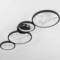 hofstein Plafonnier Fombillou LED Noir, 1 lumière