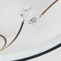 hofstein Plafonnier Fombillou LED Noir, 1 lumière