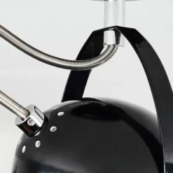 hofstein Plafonnier Foverup Chrome, Nickel mat, Noir, 2 lumières