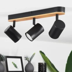 hofstein Plafonnier Gandufe Écru, Noir, 3 lumières