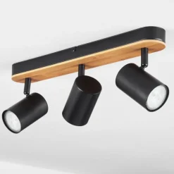 hofstein Plafonnier Gandufe Écru, Noir, 3 lumières