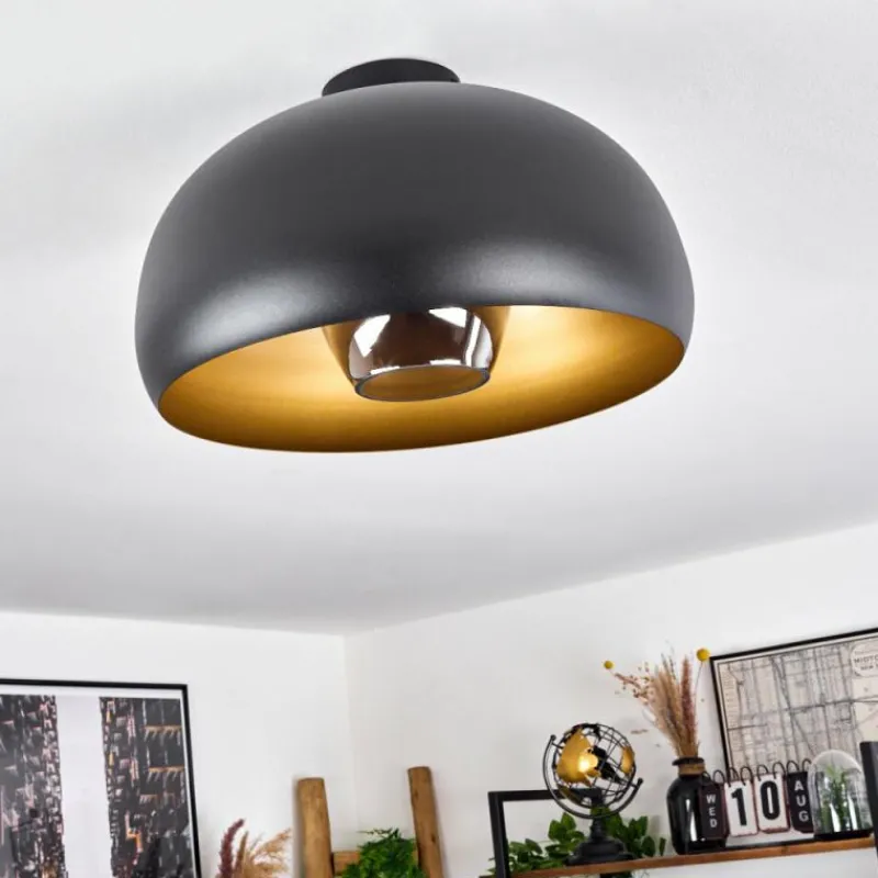 Lampes Dorées-hofstein Plafonnier Gaudi Or, Noir, 1 lumière