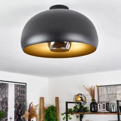 Lampes Dorées-hofstein Plafonnier Gaudi Or, Noir, 1 lumière