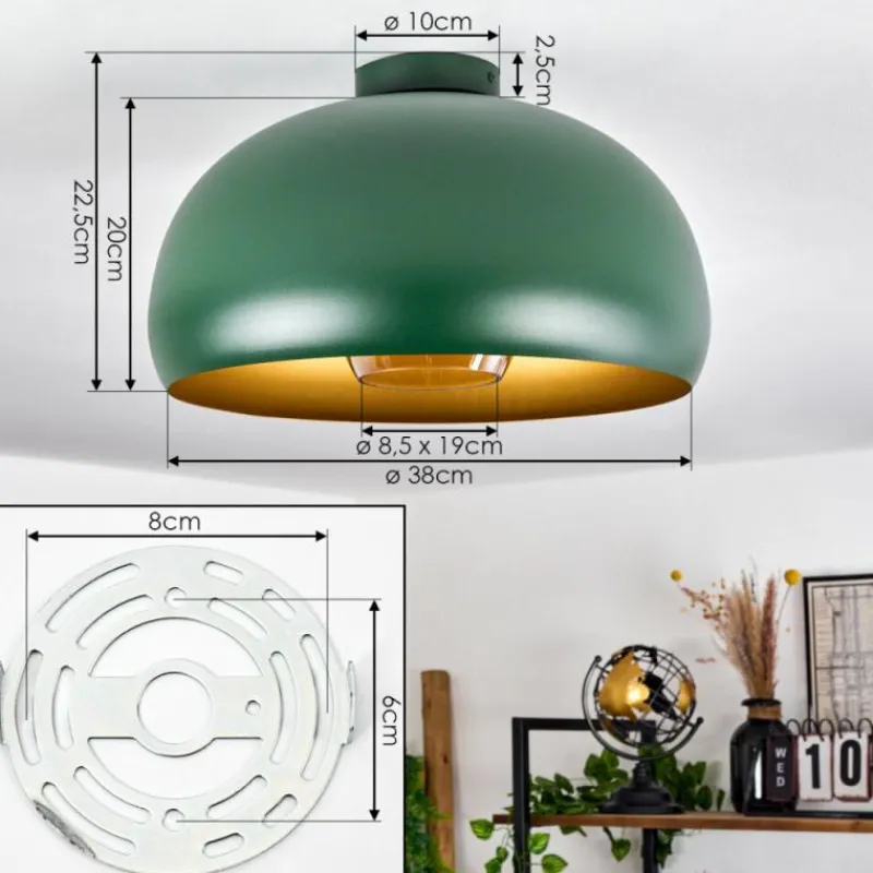 Lampes Dorées-hofstein Plafonnier Gaudi Or, Vert, 1 lumière