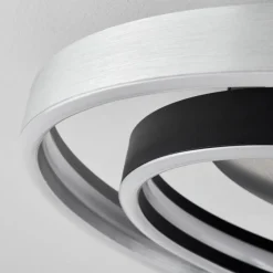 hofstein Plafonnier Golega LED Aluminium, Noir, 1 lumière