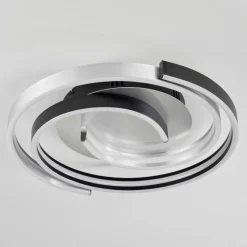 hofstein Plafonnier Golega LED Aluminium, Noir, 1 lumière