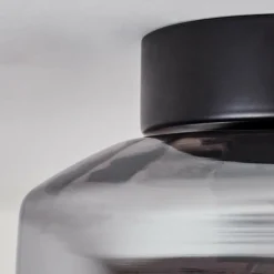 Suspension Verre Fumé-hofstein Plafonnier Gondim Fumé, 1 lumière