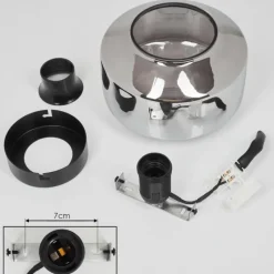 Suspension Verre Fumé-hofstein Plafonnier Gondim Fumé, 1 lumière