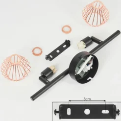 Lampes Vintages & Rétros-hofstein Plafonnier Grönhöj Noir, 2 lumières