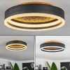 Lampes Dorées-hofstein Plafonnier Guine LED Or, Noir, 1 lumière