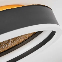 Lampes Dorées-hofstein Plafonnier Guine LED Or, Noir, 1 lumière