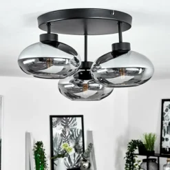 Suspension Verre Fumé-hofstein Plafonnier Haikala Fumé, 3 lumières
