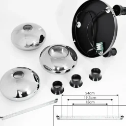 Suspension Verre Fumé-hofstein Plafonnier Haikala Fumé, 3 lumières