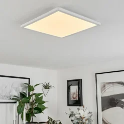 hofstein Plafonnier Hortinhas LED Blanc, 1 lumière, Télécommandes, Changeur de couleurs