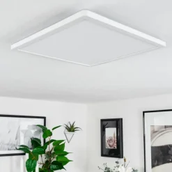 hofstein Plafonnier Hortinhas LED Blanc, 1 lumière, Télécommandes, Changeur de couleurs