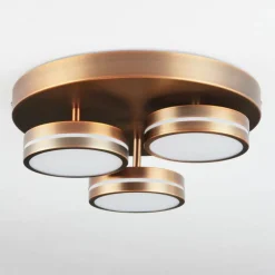 hofstein Plafonnier Huallilemu LED Vieux laiton, 3 lumières