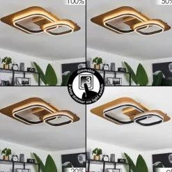 Lampes Dorées-hofstein Plafonnier Huallilemu LED Or, Noir, 1 lumière