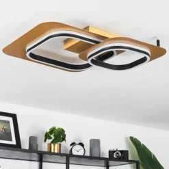 Lampes Dorées-hofstein Plafonnier Huallilemu LED Or, Noir, 1 lumière