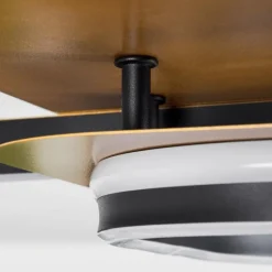 Lampes Dorées-hofstein Plafonnier Huallilemu LED Or, Noir, 1 lumière