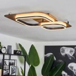 Lampes Dorées-hofstein Plafonnier Huallilemu LED Or, Noir, 1 lumière