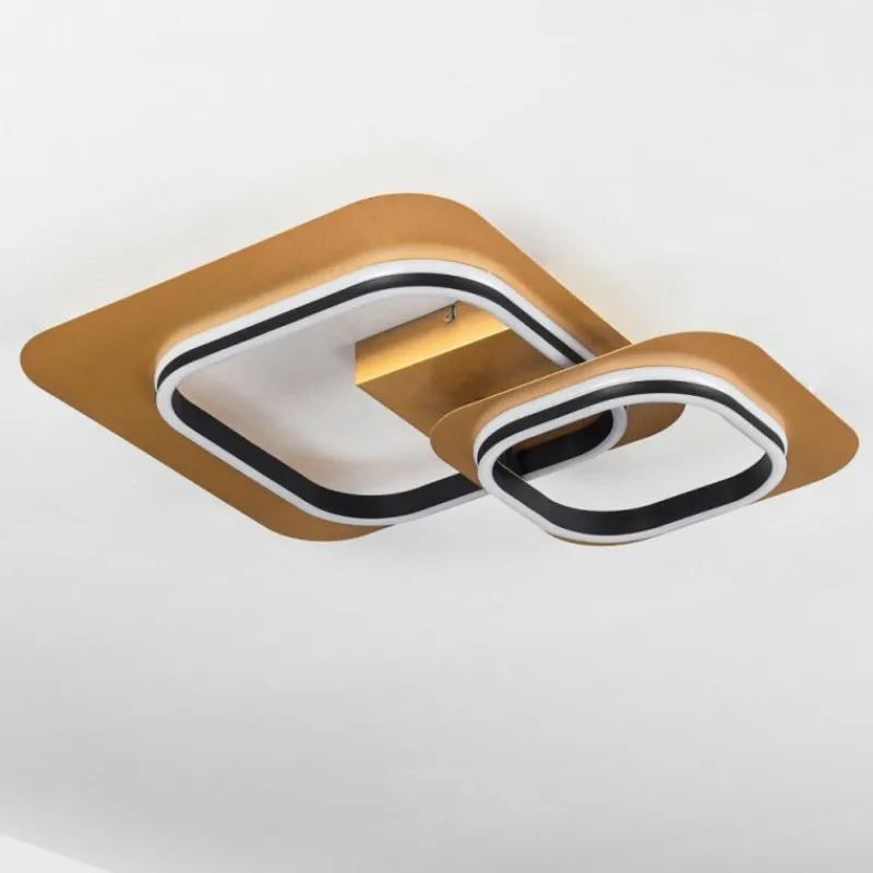 Lampes Dorées-hofstein Plafonnier Huallilemu LED Or, Noir, 1 lumière