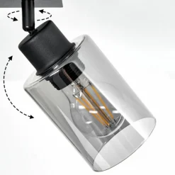 hofstein Plafonnier Hunouri Noir, 3 lumières