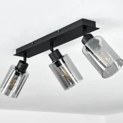 hofstein Plafonnier Hunouri Noir, 3 lumières