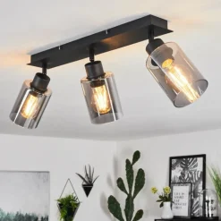 hofstein Plafonnier Hunouri Noir, 3 lumières