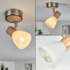 Lampes En Bois-hofstein Plafonnier Icalma Écru, Nickel mat, 1 lumière