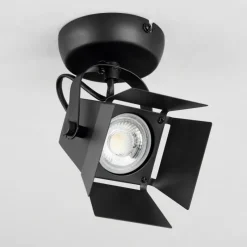 Lampes Industrielles-hofstein Plafonnier Isanay Noir, 1 lumière