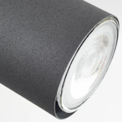 hofstein Plafonnier Javel Anthracite, Couleur bois, 5 lumières