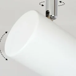 Luminaires Scandinaves-hofstein Plafonnier Javel Chrome, Couleur bois, 2 lumières