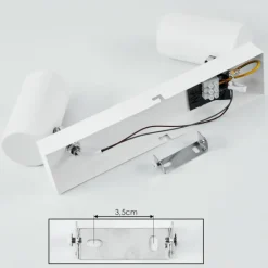 Luminaires Scandinaves-hofstein Plafonnier Javel Chrome, Blanc, 2 lumières