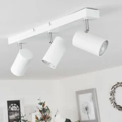 Luminaires Scandinaves-hofstein Plafonnier Javel Chrome, Blanc, 3 lumières