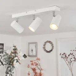 Luminaires Scandinaves-hofstein Plafonnier Javel Chrome, Blanc, 3 lumières