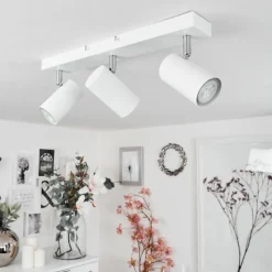 Luminaires Scandinaves-hofstein Plafonnier Javel Chrome, Blanc, 3 lumières