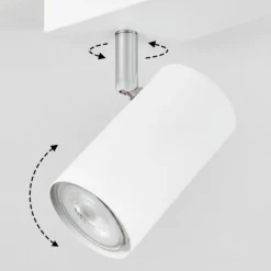Luminaires Scandinaves-hofstein Plafonnier Javel Chrome, Blanc, 4 lumières