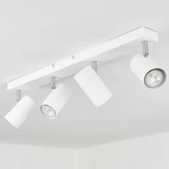 Luminaires Scandinaves-hofstein Plafonnier Javel Chrome, Blanc, 4 lumières