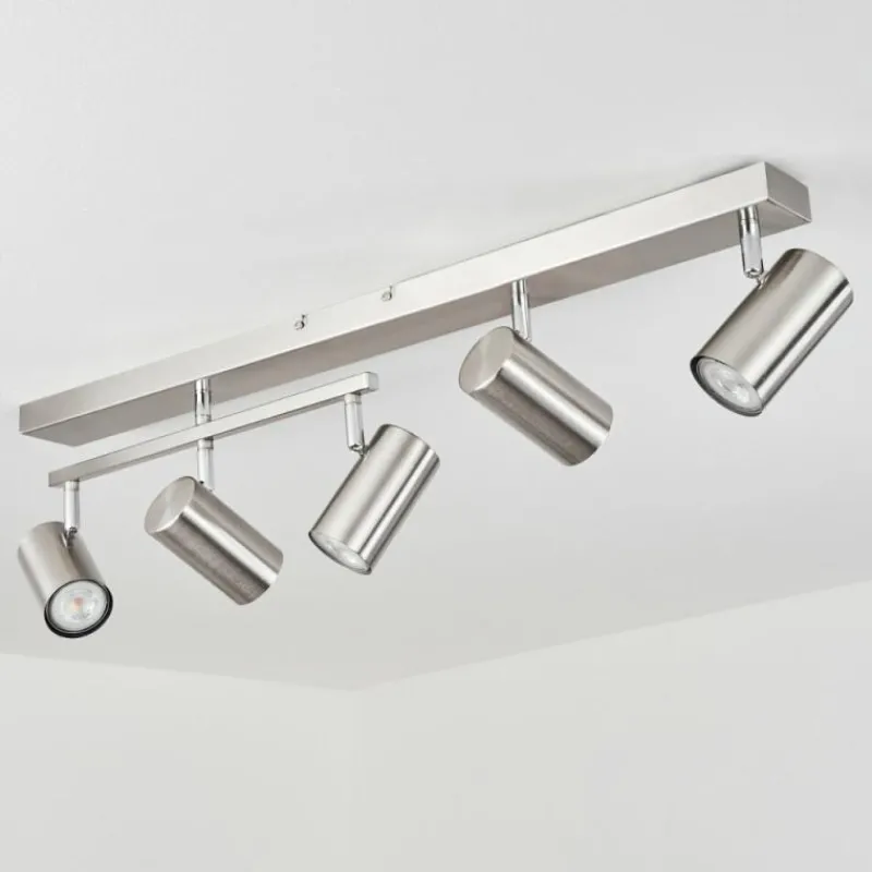 hofstein Plafonnier Javel Chrome, Nickel mat, 5 lumières