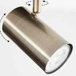 hofstein Plafonnier Javel Chrome, Noir, 6 lumières* Spots Et Projecteurs