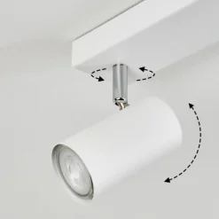 hofstein Plafonnier Javel Chrome, Blanc, 6 lumières