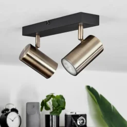 hofstein Plafonnier Javel Noir, 2 lumières