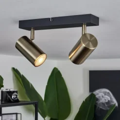 hofstein Plafonnier Javel Noir, 2 lumières