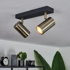 hofstein Plafonnier Javel Noir, 2 lumières