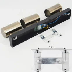 hofstein Plafonnier Javel Noir, 3 lumières