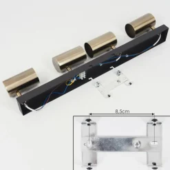 hofstein Plafonnier Javel Noir, 4 lumières