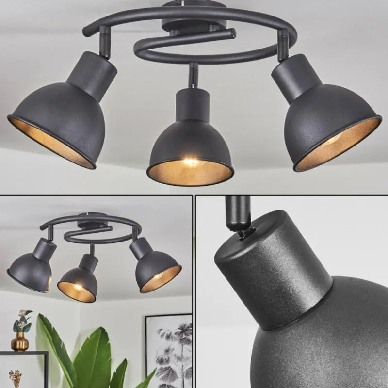 Luminaires Scandinaves-hofstein Plafonnier Kansela Noir, 3 lumières
