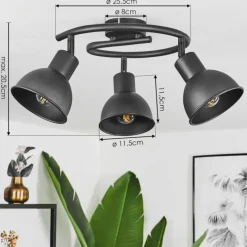 Luminaires Scandinaves-hofstein Plafonnier Kansela Noir, 3 lumières